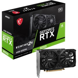 MSI GeForce RTX 3050 VENTUS 2X OC 6GB GDDR6 Graphic Card Core Clocks Boost 1492 MHz Memory Speed 14 Gbps Memory Bus 96-bit PCI Express Gen 4 x16 (uses x8)