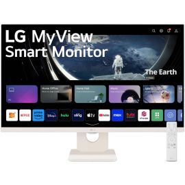 شاشة إل جي الذكية اللاسلكية 27 بوصة 27U511SA-W، شاشة IPS عالية الدقة بالكامل، 1920 × 1080، معدل تحديث 100 هرتز، وقت استجابة 5 مللي ثانية، HDR 10، توفير ذكي للطاقة، حماية من الوميض، وضع القارئ، واي فاي، بلوتوث، أبيض