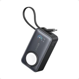 Anker MagGo Power Bank (10K, 35W, For Apple Watch 10,000mAh Compact Portable Charger with Built-In USB-C Cable