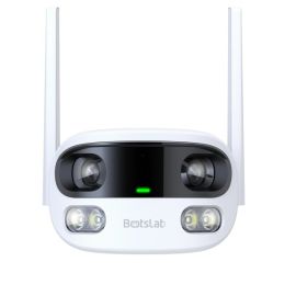 كاميرا خارجية ذكية مزدوجة العدسة Botslab W302، بدقة 2K، تغطية بان/تيلت 360°، وكشف حركة مدعوم بالذكاء الاصطناعي