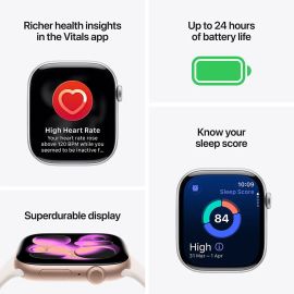 Apple Watch Series 11 GPS 42mm Rose Gold Aluminium Case with Light Blush Sport Band
