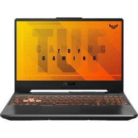 لابتوب ألعاب Asus TUF A15 FA506NCR-HN027 بمعالج AMD Ryzen 7 7445H، ذاكرة RAM بسعة 16 جيجابايت، سعة تخزين SSD بحجم 512 جيجابايت، بطاقة رسومات NVIDIA RTX 3050 بسعة 4 جيجابايت، شاشة بحجم 15.6 بوصة، لوحة مفاتيح إنجليزية/عربية، اللون: أسود، نظام التشغيل: ويندو