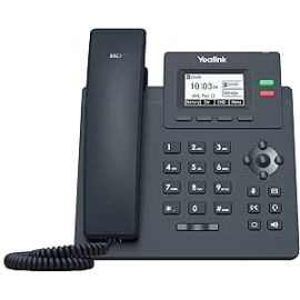 هاتف IP من Yealink SIP-T31P للمستوى المبتدئ – خطّان، PoE، صوت عالي الدقة، شاشة LCD مضيئة بحجم 2.3 بوصة (132×64) – أسود
