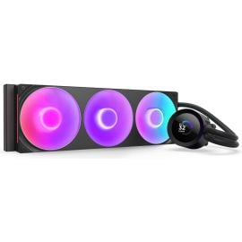 مبرد وحدة المعالجة المركزية السائل NZXT Kraken Plus 360 RGB V2 أسود - مشعاع 360 مم، شاشة LCD مقاس 1.54 بوصة، 3 مراوح F360 RGB، دعم Intel LGA 1851/1700 وAMD AM5/AM4، تحكم PWM