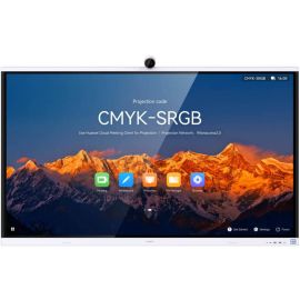 شاشة هواوي ايديا هب اس 2 التفاعلية 75 بوصة 4K UHD D-LED تعمل باللمس IHS2-75SA 3840 × 2160 16 مللي ثانية وقت الاستجابة، 8 جيجابايت رام HarmonyOS Wi-Fi 6 أسود