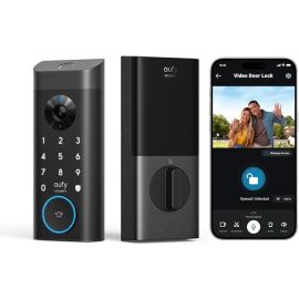 قفل ذكي eufy Security E330 – دخول بدون مفتاح 3 في 1 مع كاميرا، جرس باب وبصمة إصبع