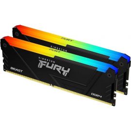 كينغستون فيوري بيست RGB 32 جيجابايت (2×16 جيجابايت) DDR4 3600MT/s CL18 DIMM – ذاكرة وصول عشوائي للألعاب عالية الأداء