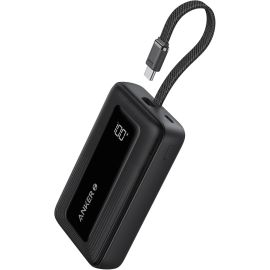 Anker Zolo Power Bank 10,000mAh 30W High-Speed Portable Charger with Built-In USB-C Cable