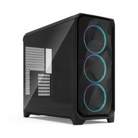 Fractal Design Meshify 3 XL Black RGB TG Light Tint, Full Tower High-Airflow Gaming Case, 10x Fan Mounts, ARGB Gen2 Momentum Fans, E-ATX Support & Adjustable Cooling