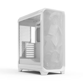 الصندوق الحاسوبي المتوسط Fractal Design Meshify 3 Ambience Pro RGB بواجهة شبكية وزجاج مقوّى شفاف – أبيض