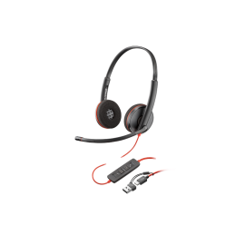 Poly Blackwire 3220 USB-C High-Quality Headset with USB-C & USB-A Connectivity (Bulk)