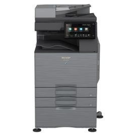طابعة شارب BP-50C26 متعددة الوظائف بالألوان مقاس A3 - سرعة طباعة 26 صفحة في الدقيقة، طباعة/نسخ/مسح ضوئي، طباعة على الوجهين، ذاكرة وصول عشوائي (RADF)، شاشة لمس 10.1 بوصة، ذاكرة وصول عشوائي (RAM) سعة 5 جيجابايت، قرص تخزين SSD سعة 128 جيجابايت، درجان + تجاوز