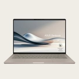 حاسوب محمول Asus Zenbook 14 UX3407QA-QD180W بمعالج Snapdragon X X1 26 100، ذاكرة RAM بسعة 16 جيجابايت، تخزين SSD بسعة 1 تيرابايت، بطاقة رسومات Qualcomm Adreno، شاشة OLED مقاس 14 بوصة بدقة WUXGA، لوحة مفاتيح باللغتين الإنجليزية والعربية، اللون: بيج زابريسك