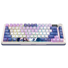 Redragon 75 Percent Gasket Mechanical Keyboard Tri Mode Wired 2.4G Bluetooth Display Screen Hot Swappable RGB Backlit