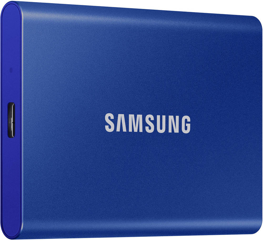 Samsung T7 2TB Portable SSD USB 3.2 Gen 2 10Gbps External SSD, Up to 1,050MB/sec Read & Up to 1,000 MB/sec Write Speeds ,AES 256-bit hardware Encryption Blue 