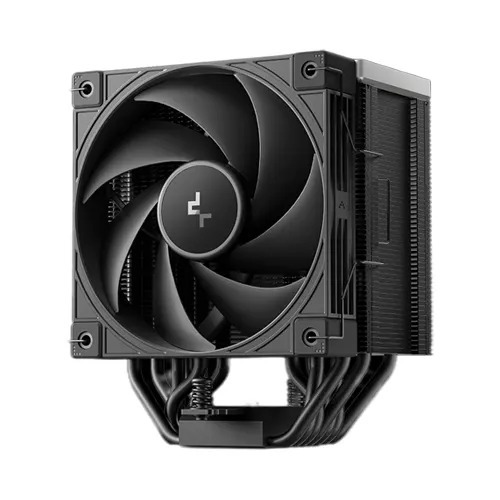 مبرد معالج هوائي DeepCool AK700 DIGITAL NYX ببرج واحد، مزود بـ 7 أنابيب حرارية، ومروحة بمحمل هيدروليكي، مع شاشة رقمية، باللون الأسود.