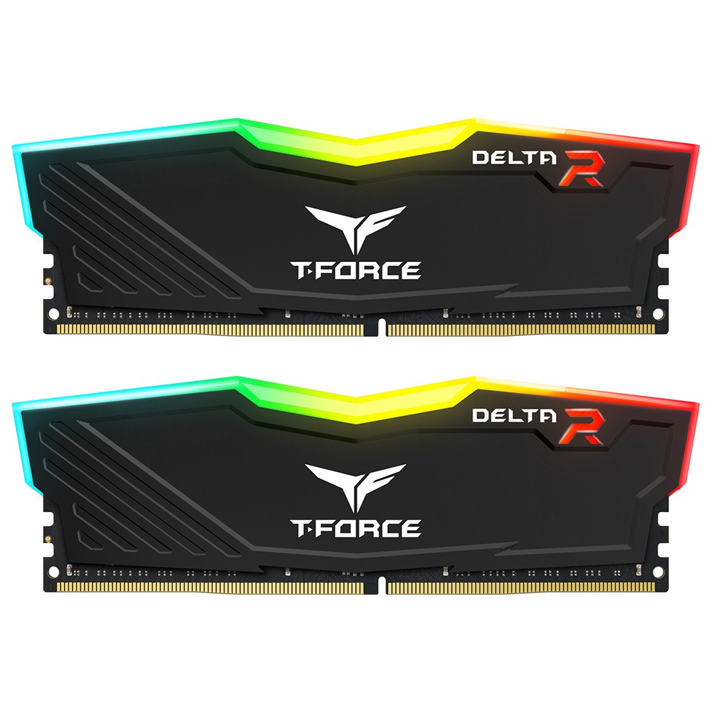 TEAMGROUP T-Force Delta RGB 16GB 2x8GB DDR4 3600MHz CL18 RGB Desktop Memory Black
