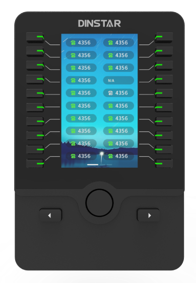 Dinstar DXP60 4.3 Inch Color Screen Expansion Module for SIP Phones Up to 60 Programmable Keys 3 Pages Display Dual Ethernet Ports
