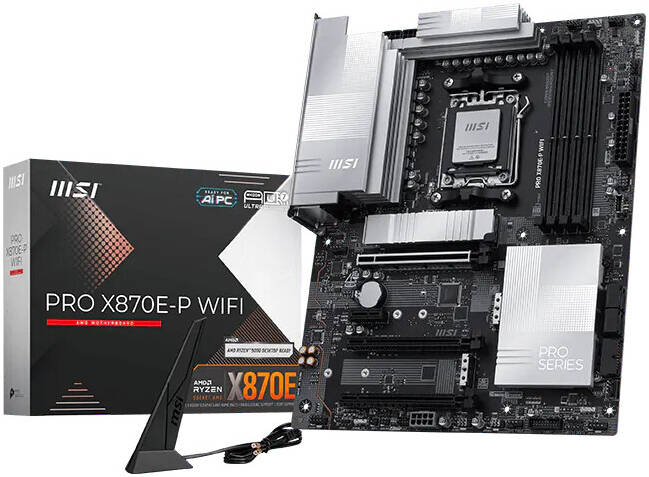 MSI PRO X870E-P WIFI AM5 ATX لوحة أم AMD X870E DDR5 PCIe 5.0، USB4، اتصال WiFi وبلوتوث