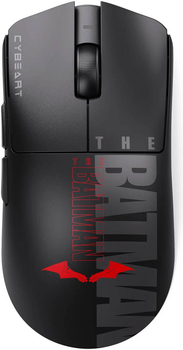Cybeart Artemis The Batman Edition 52g Ultra-Light Tri-Mode Wireless Gaming Mouse PixArt PAW3311 24000 DPI 1000Hz Polling Rate Hyperswap Kailh 80M Switches, USB-C, Black 
