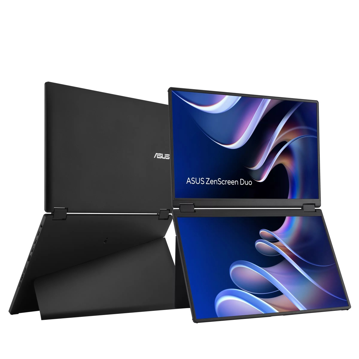 ASUS ZenScreen Dou MB14FCD 360° Foldable Portable Monitor 14" WUXGA 1920×1200 IPS Display 60Hz Refresh Rate 5ms(GTG) Response Time Auto Rotate Support Dual USB Type-C Mini HDMI - Black