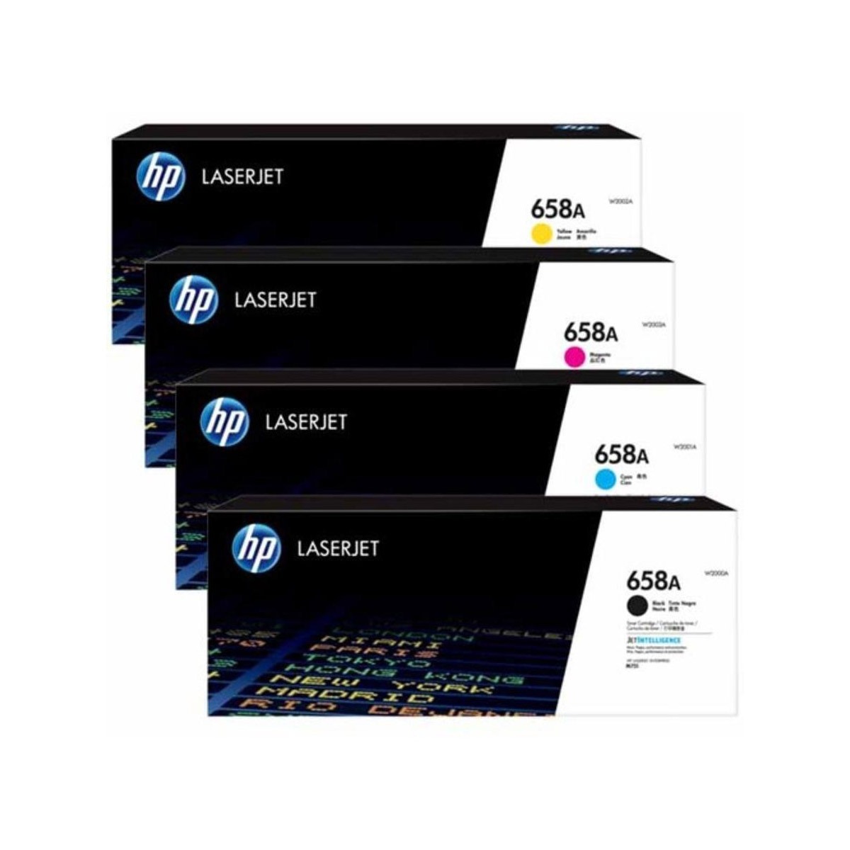 HP 658A Full Set ( Black, Cyan, Yellow, Magenta ) Original LaserJet Toner Cartridge