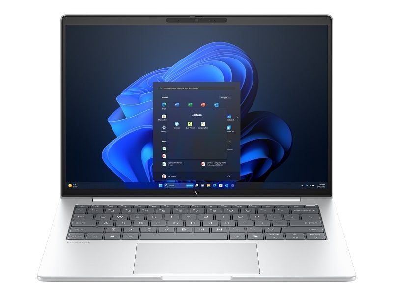 حاسوب محمول HP EliteBook 8 G1i مزود بالذكاء الاصطناعي بمعالج Intel Core Ultra 5-225U، ذاكرة وصول عشوائي 16 جيجابايت، تخزين SSD بسعة 512 جيجابايت، بطاقة رسومات Intel Arc، شاشة 16 بوصة WUXGA، نظام تشغيل Windows 11 Pro، لوحة مفاتيح باللغة الإنجليزية، باللون 