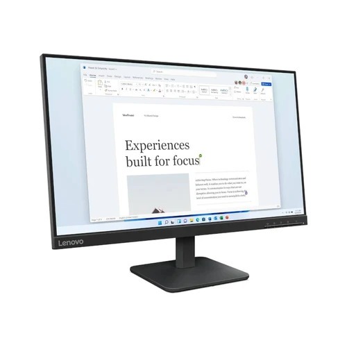 Lenovo L24-4e Monitor, 23.8 Inch Full HD IPS Display, Refresh Rate 100Hz, Response Time 4ms GtG (Extreme mode) / 6ms GtG (Typical mode), Tilt Adjustable Stand - Black