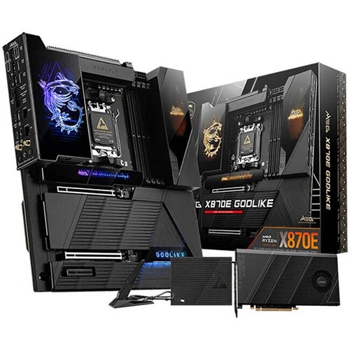 MSI MEG X870E GODLIKE AM5 E-ATX Motherboard AMD X870E DDR5 PCIe 5.0, USB4, WiFi 7 & Bluetooth Connectivity