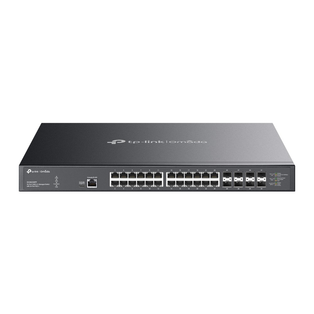 TP-Link Omada SX3832MPP 32-Port 10GE L2+ Managed Switch with 24-Port PoE++