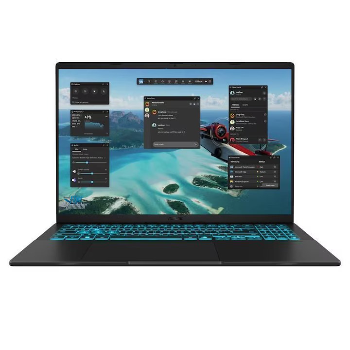 أسوس فيفوبوك V16 لابتوب ألعاب، معالج إنتل كور 7 240H، ذاكرة رام 16 جيجابايت، تخزين SSD بسعة 1 تيرابايت، بطاقة رسومات NVIDIA GeForce RTX 5050 بسعة 8 جيجابايت، شاشة WUXGA مقاس 16 بوصة، لوحة مفاتيح إنجليزية، اللون الأسود، نظام التشغيل (ويندوز 11 معدل)