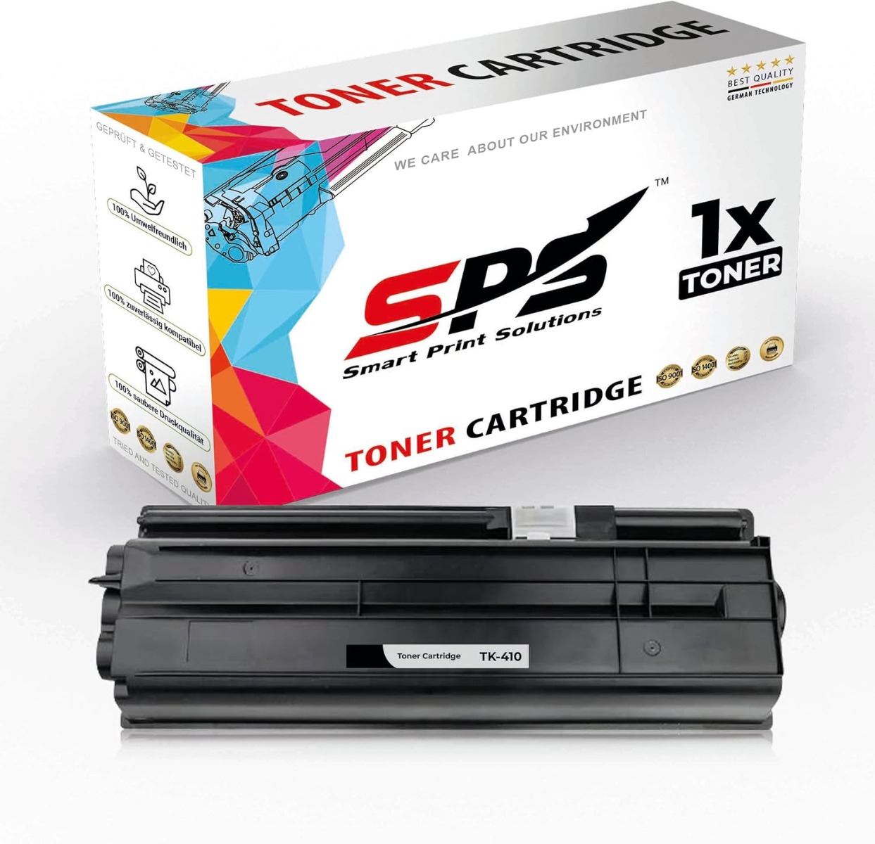 SPS TK‑410 Black High‑Yield Toner Cartridge Compatible for Kyocera Printers 15000 Pages