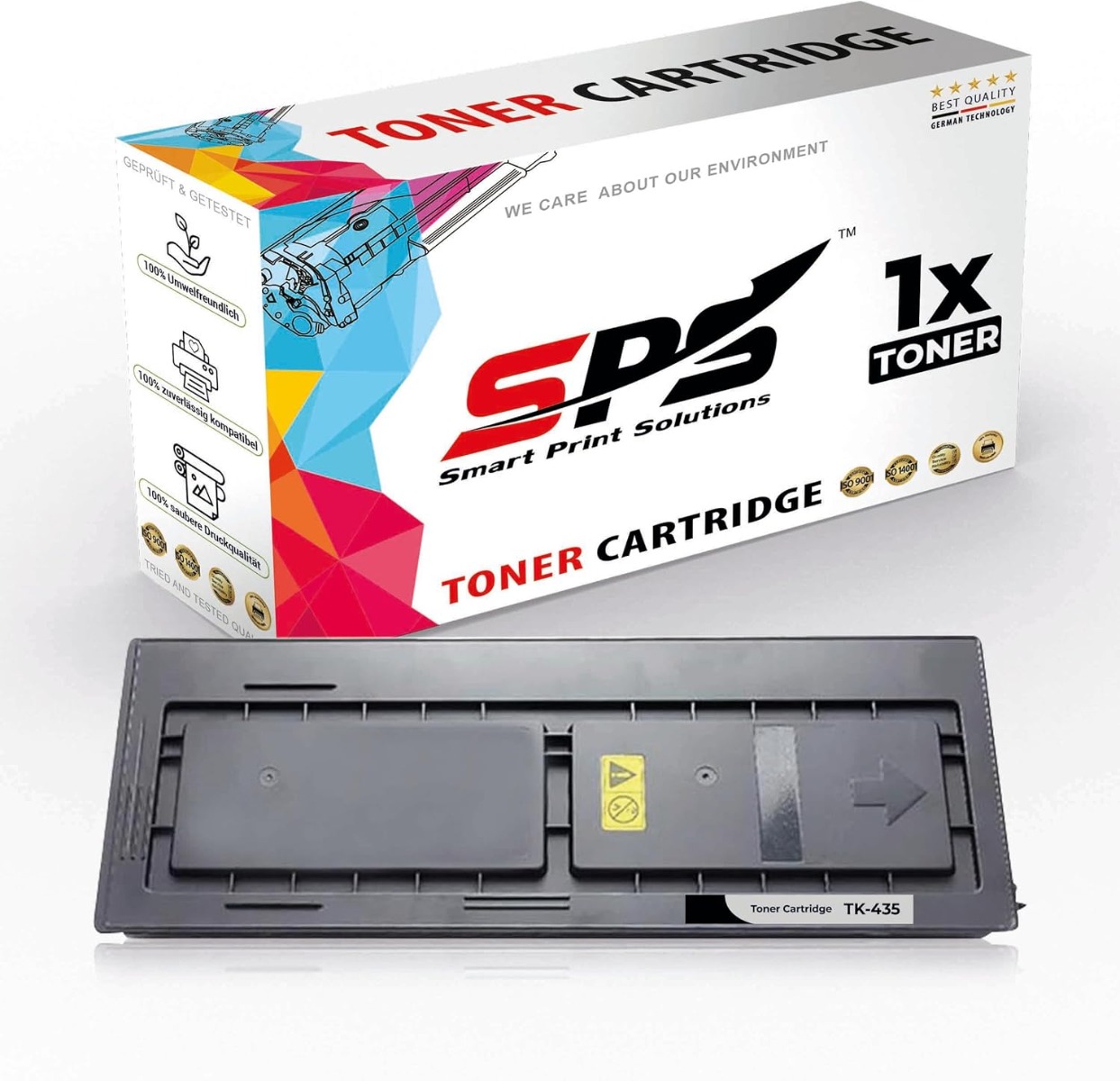 SPS TK‑435 Compatible Black Laser Toner Cartridge for Kyocera TASKalfa 180 181 220 221 High Yield 15000 Pages
