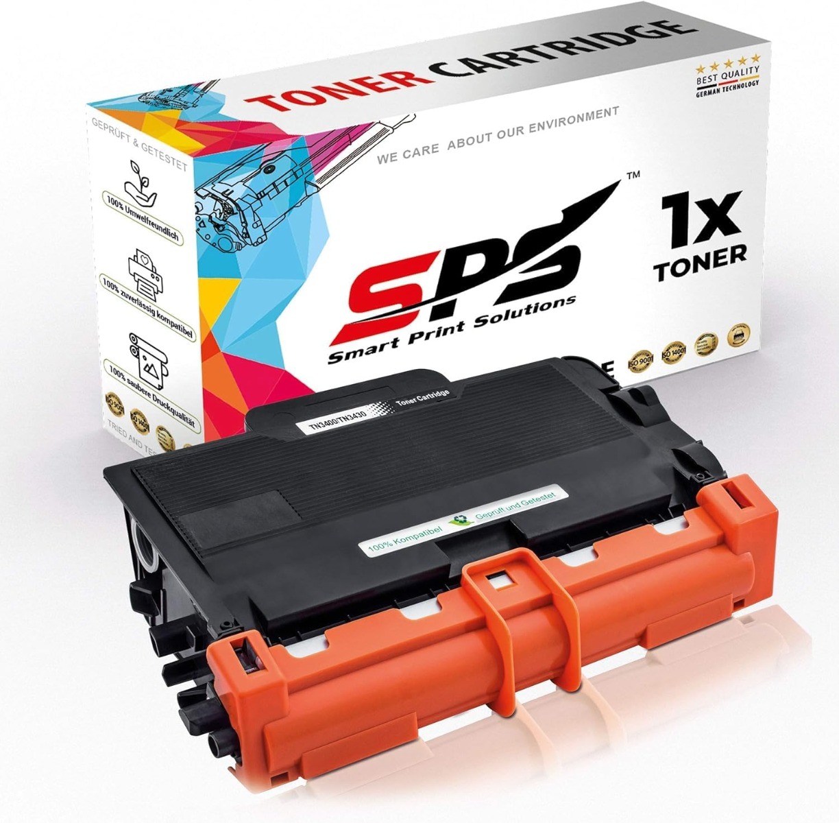 SPS TN‑3400 Compatible Black Toner Cartridge for Brother DCP‑L5500DN / HL‑L5200DW / MFC‑L6900DW Printers Up to 3,000 Pages