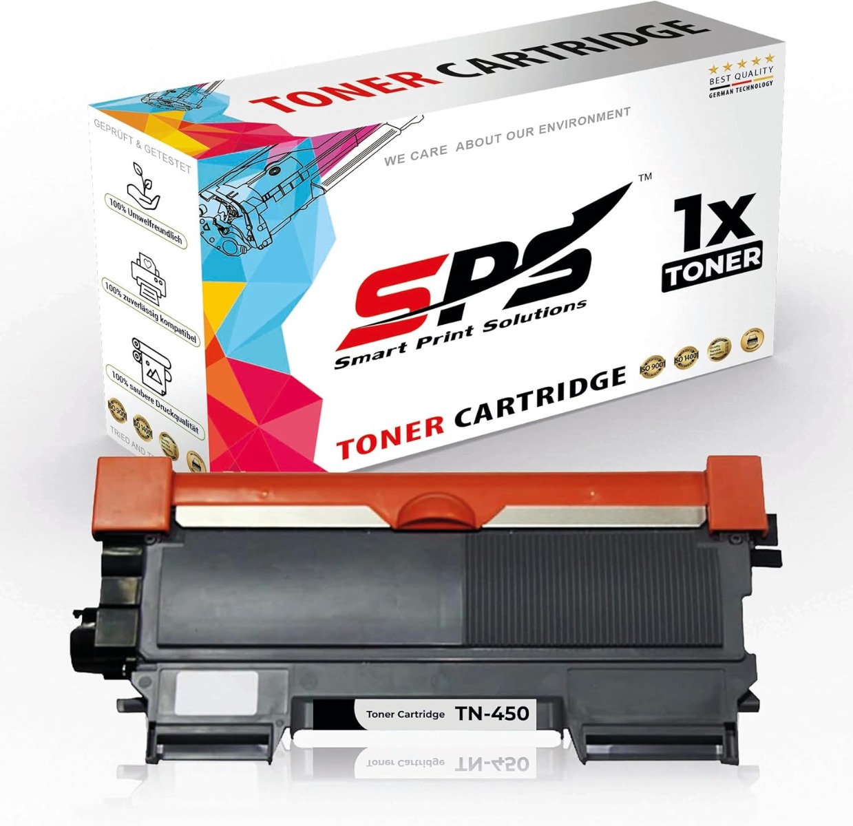 SPS TN‑450 Compatible Black Toner Cartridge for Brother DCP‑7060 / HL‑2240 / MFC‑7360 Printers Up to 2,600 Pages