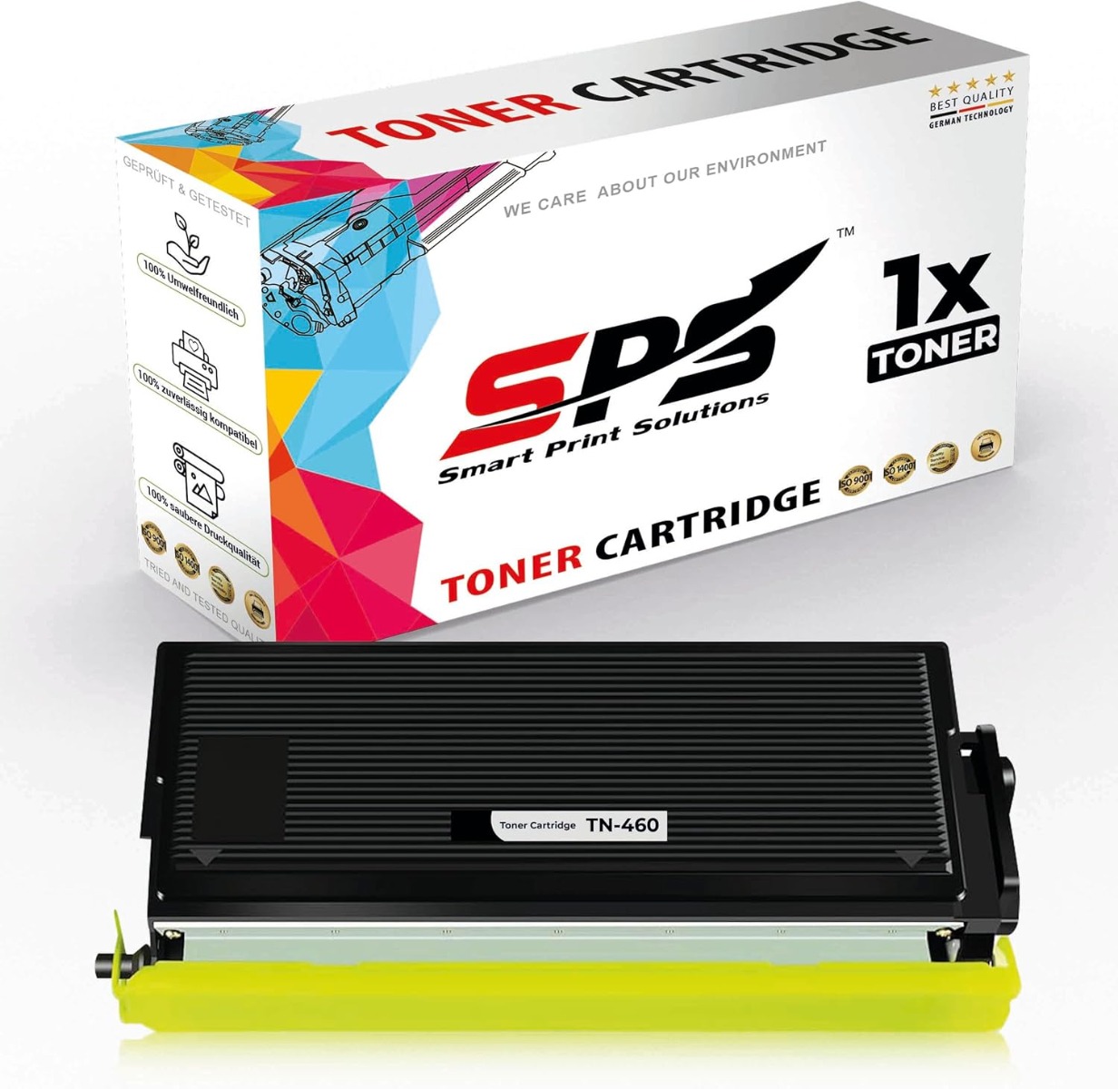 SPS TN‑460 Compatible Black Toner Cartridge for Brother Printers DCP‑1200 / HL‑1030 / MFC‑9880 and More Up to 6,000 Pages