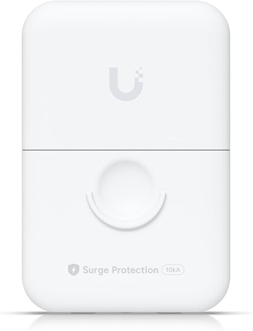 Ubiquiti ETH-SP-G2 Ethernet Surge Protector Outdoor PoE Surge Suppressor, 10kA+ Protection, IPX5, Plug & Play