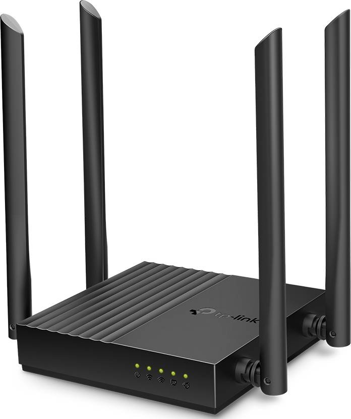 TP‑Link Archer C64 AC1200 Dual‑Band MU‑MIMO Wi‑Fi Router 867 Mbps + 400 Mbps, 5× Gigabit Ports, Easy Setup -Black