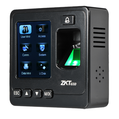 ZKTeco SF100 IP Based Fingerprint Access Control and Time Attendance Terminal 2.4 Inch Color Display 1500 Fingerprint Capacity 5000 Card Optional TCP IP RS485 USB Host Black